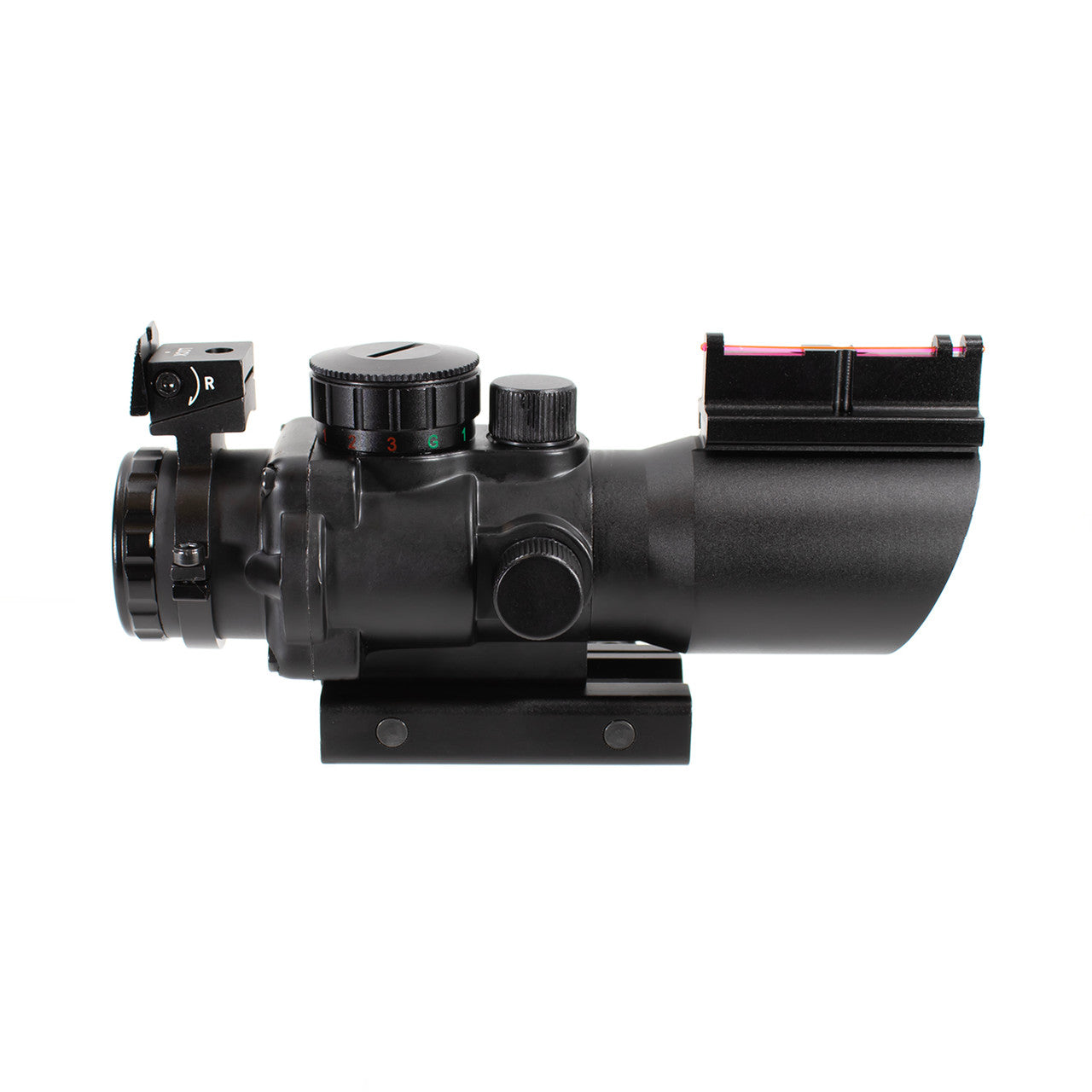 Aim Sports Prismatic Series 4X32 TRI ILLUMINATED SCOPE W/FIBER OPTIC SIGHT MIL-DOT RETICLE